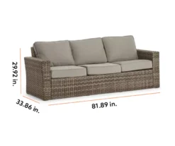 Broyhill Eagle Brooke All-Weather Wicker Cushioned Patio Sofa 28 Broyhill Eagle Brooke All-Weather Wicker Cushioned Patio Sofa -Home Furnishing Store 810452033 99 2