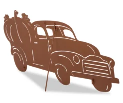 Red Distressed Retro Truck 3-in-1 Wall & Yard Decor -Home Furnishing Store 810454717 4