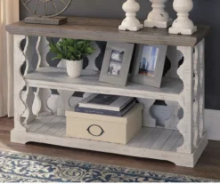 Havalance Gray & White Two-Tone Console Table -Home Furnishing Store 810458281