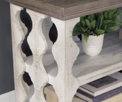 Havalance Gray & White Two-Tone Console Table -Home Furnishing Store 810458281 4