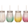 Pineapple Sippers 4-Piece Glassware Set