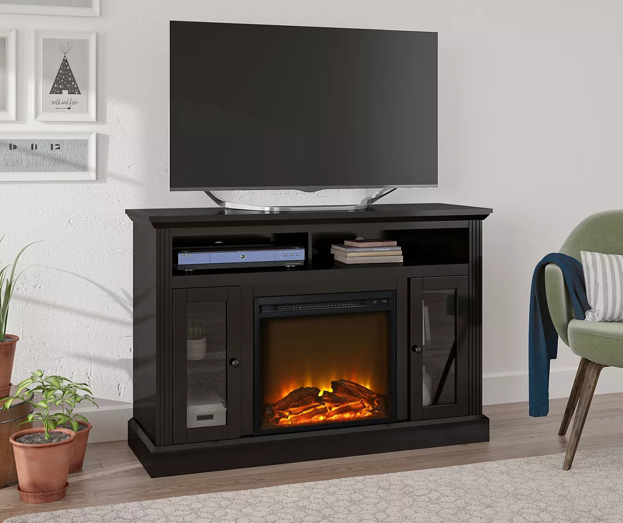 47" Grandcastle Espresso Electric Fireplace Console 3 47" Grandcastle Espresso Electric Fireplace Console - Image 3