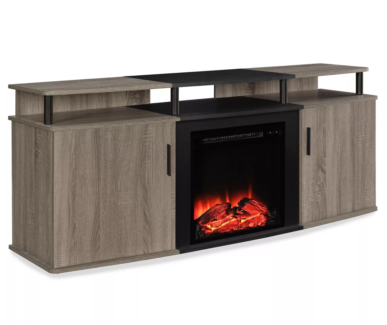 63" Bridgeport Gray Oak Electric Fireplace Console 2 63" Bridgeport Gray Oak Electric Fireplace Console - Image 2