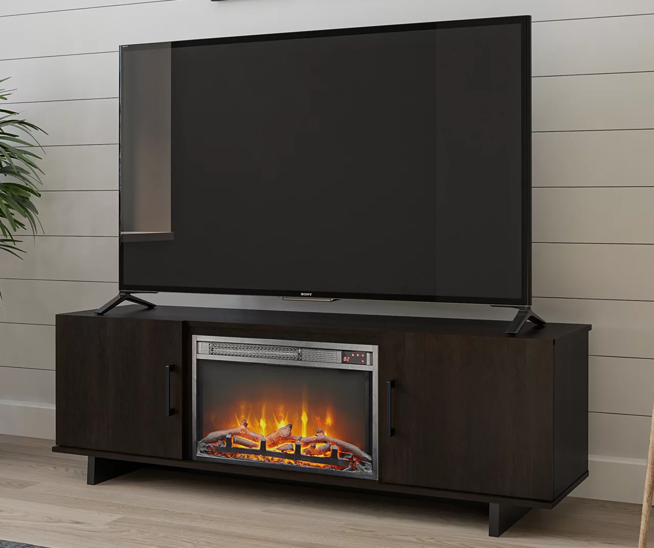 60" Hyde Espresso Electric Fireplace Console 2 60" Hyde Espresso Electric Fireplace Console - Image 2