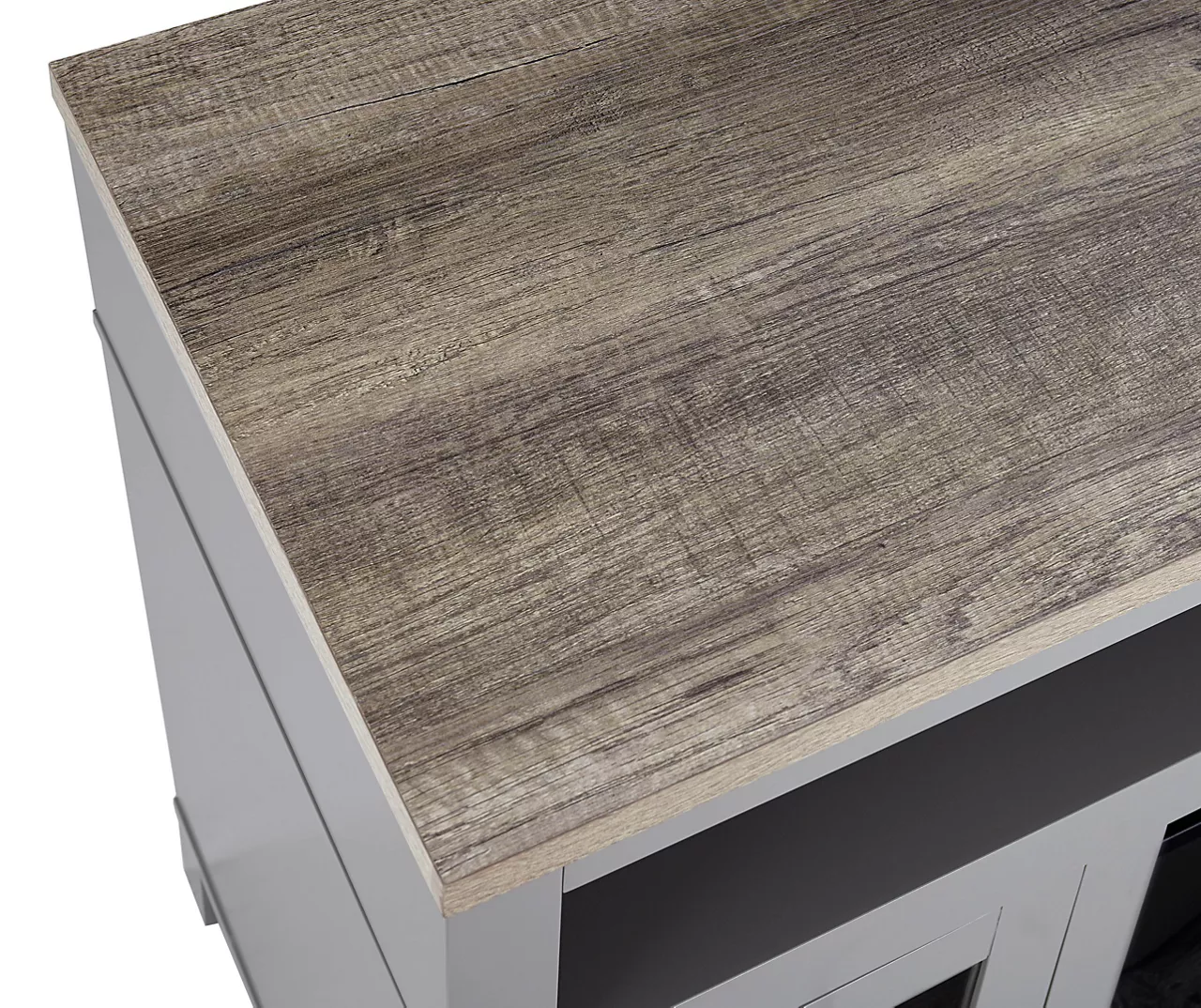 54" Bridgeport Gray Glass Door Electric Fireplace Console 5 54" Bridgeport Gray Glass Door Electric Fireplace Console - Image 5