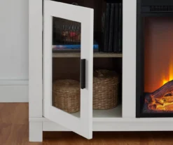 54" Bridgeport White Glass Door Electric Fireplace Console -Home Furnishing Store 810465026 5