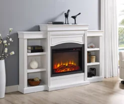 69" Shoreleaf White Mantel Electric Fireplace 5 69" Shoreleaf White Mantel Electric Fireplace -Home Furnishing Store 810465035 1
