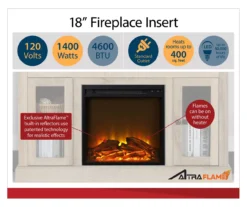 59" Roxbury Espresso Electric Fireplace Console -Home Furnishing Store 810465037 4