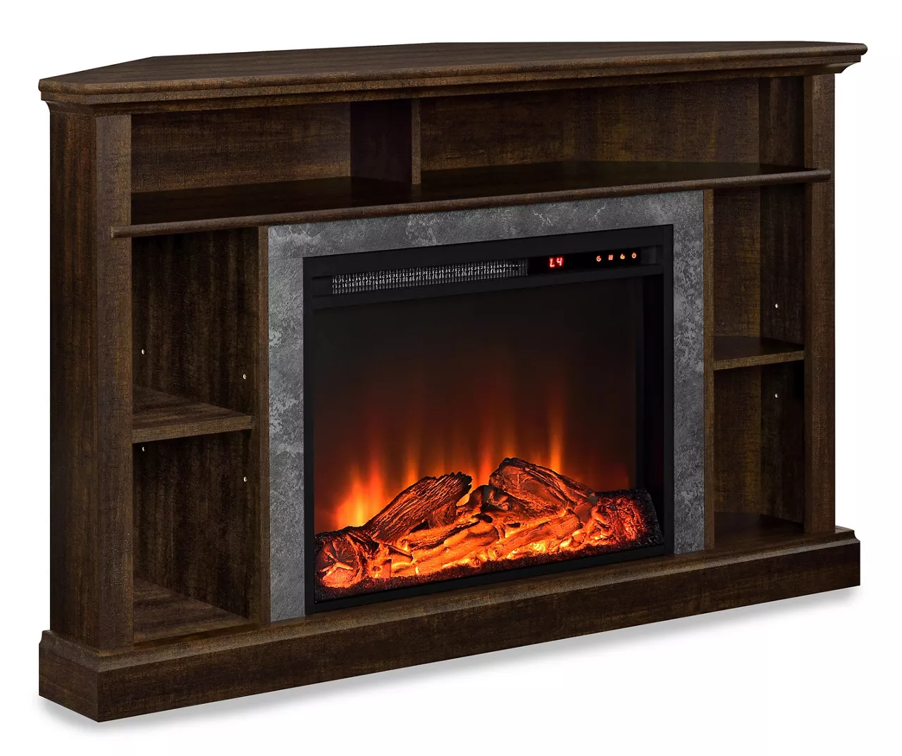 47" Flaxton Espresso Corner Electric Fireplace Console 1 47" Flaxton Espresso Corner Electric Fireplace Console