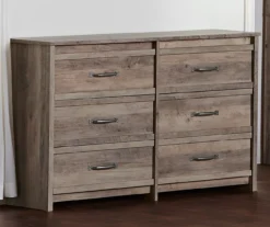 Duncan Gray Oak 6-Drawer Dresser -Home Furnishing Store 810465129 3