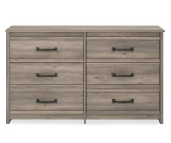 Duncan Gray Oak 6-Drawer Dresser