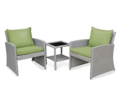 Mirabelle 3-Piece Cushioned Patio All-Weather Wicker Chat Set -Home Furnishing Store 810478137 3