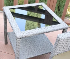 Mirabelle 3-Piece Cushioned Patio All-Weather Wicker Chat Set -Home Furnishing Store 810478140 3