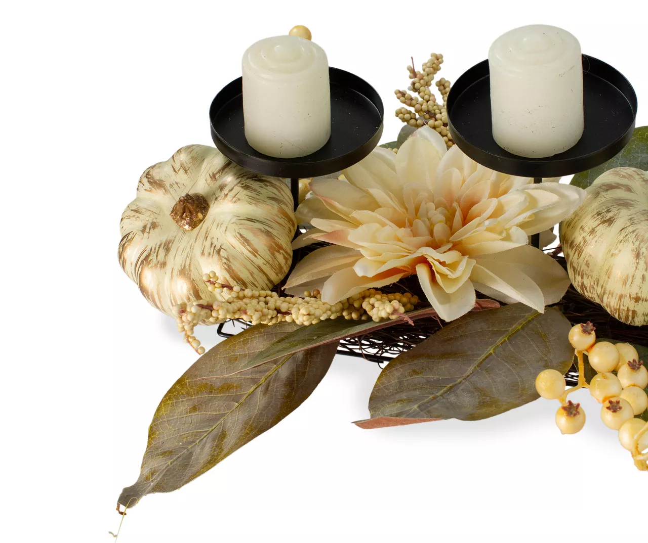 Dahlia & Pumpkin 3-Tier Candle Holder 4 Dahlia & Pumpkin 3-Tier Candle Holder - Image 4