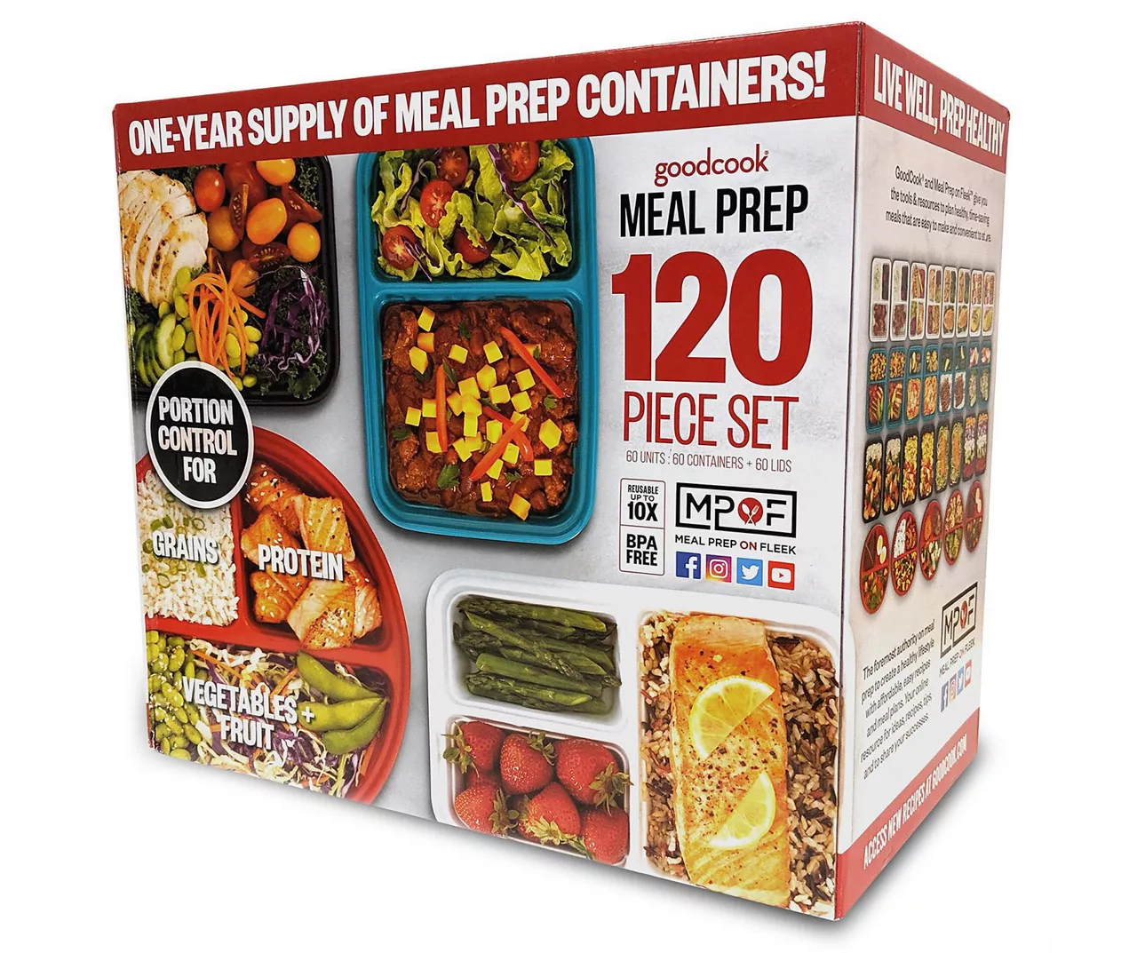 Meal Prep 120-Piece Containers Set 1 Meal Prep 120-Piece Containers Set