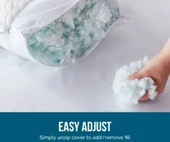 Fiber & Shredded Memory Foam Pillow With Zippered Inner Cover, 2-Pack -Home Furnishing Store 810490764 810490765 810490766 810490767 810490768 810490769 3