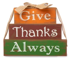 "Give Thanks Always" Block Tabletop Decor 5 "Give Thanks Always" Block Tabletop Decor -Home Furnishing Store 810491551 2