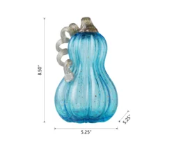 Blue Speckled Glass Gourd -Home Furnishing Store 810491580 A0 6