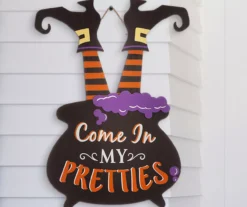 "My Pretties" Black & Orange Witch In Cauldron Yard Sign -Home Furnishing Store 810491586 1