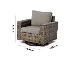 Broyhill Eagle Brooke All-Weather Wicker Swivel Cushioned Patio Glider -Home Furnishing Store 810496528 99 2