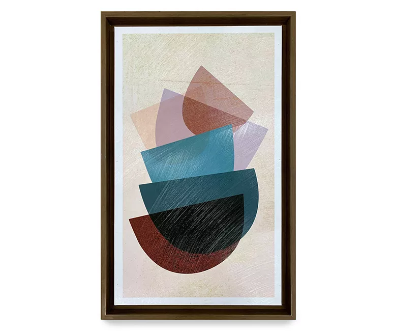 Framed Abstract Shapes Crystex Print, (16" X 26") 1 Framed Abstract Shapes Crystex Print, (16" X 26")