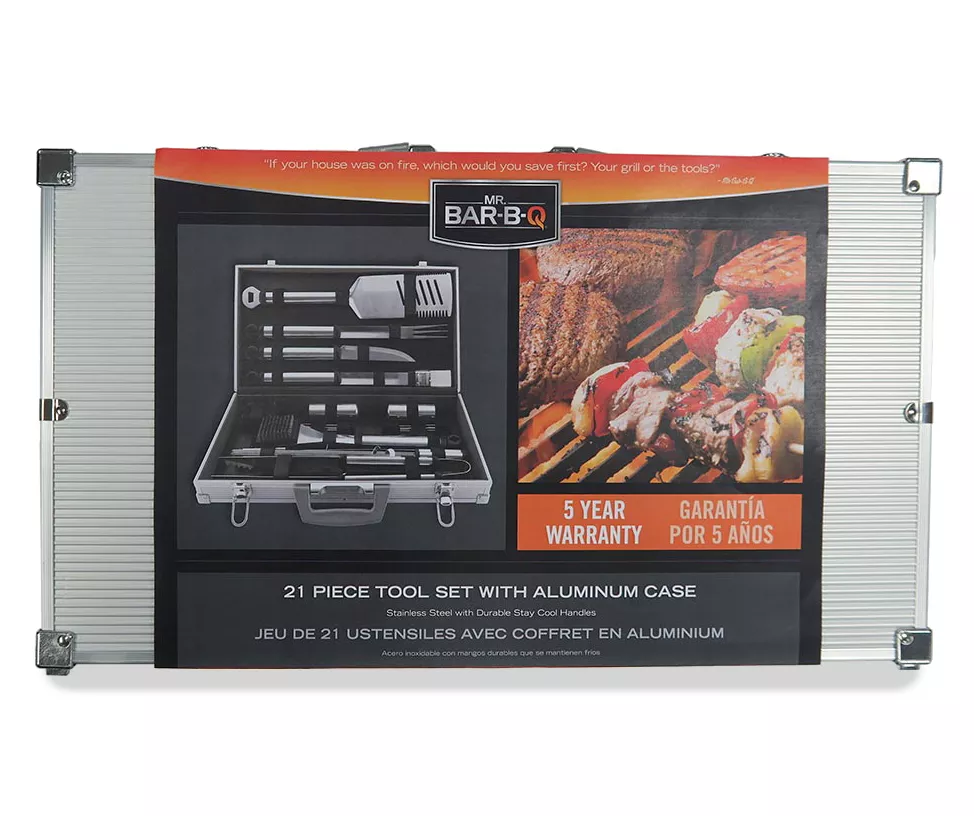 Stainless Steel 22-Piece Grilling Tool Set & Aluminum Case 1 Stainless Steel 22-Piece Grilling Tool Set & Aluminum Case