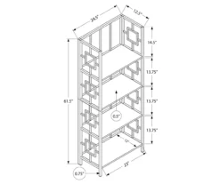 Black Square 4-Shelf Bookcase -Home Furnishing Store 810502794 3