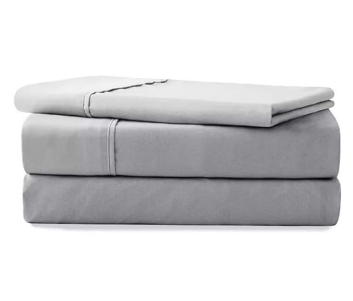 Light Gray Microfiber Twin 3-Piece Sheet Set 1 Light Gray Microfiber Twin 3-Piece Sheet Set