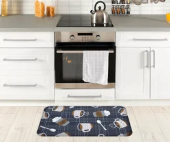 Real Living Charcoal & White Coffee Cups & Mugs Soft Step Kitchen Mat -Home Furnishing Store 810505406 2