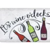 "It's Wine O'clock" Wine Print Kitchen Mat, (18" X 30")