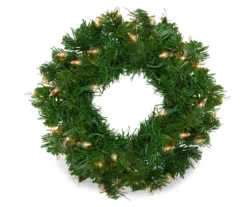 12" Deluxe Windsor Pine Light-Up Wreath
