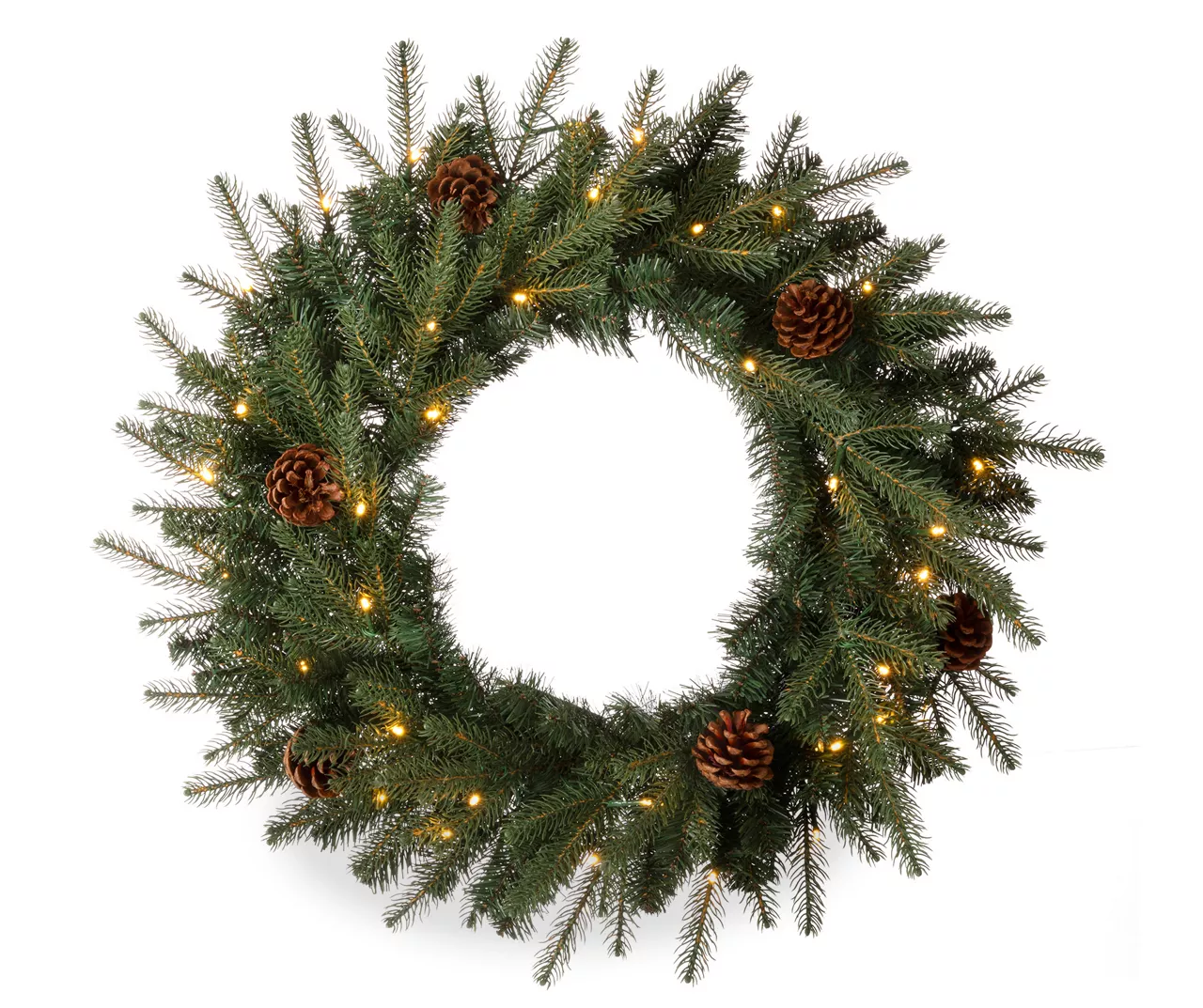 24" Pinecone LED Wreath 2 24" Pinecone LED Wreath - Image 2