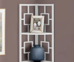 White Square 4-Shelf Corner Bookcase -Home Furnishing Store 810512902 4