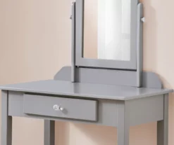 Gray Vanity Table With Mirror 8 Gray Vanity Table With Mirror -Home Furnishing Store 810512907 4