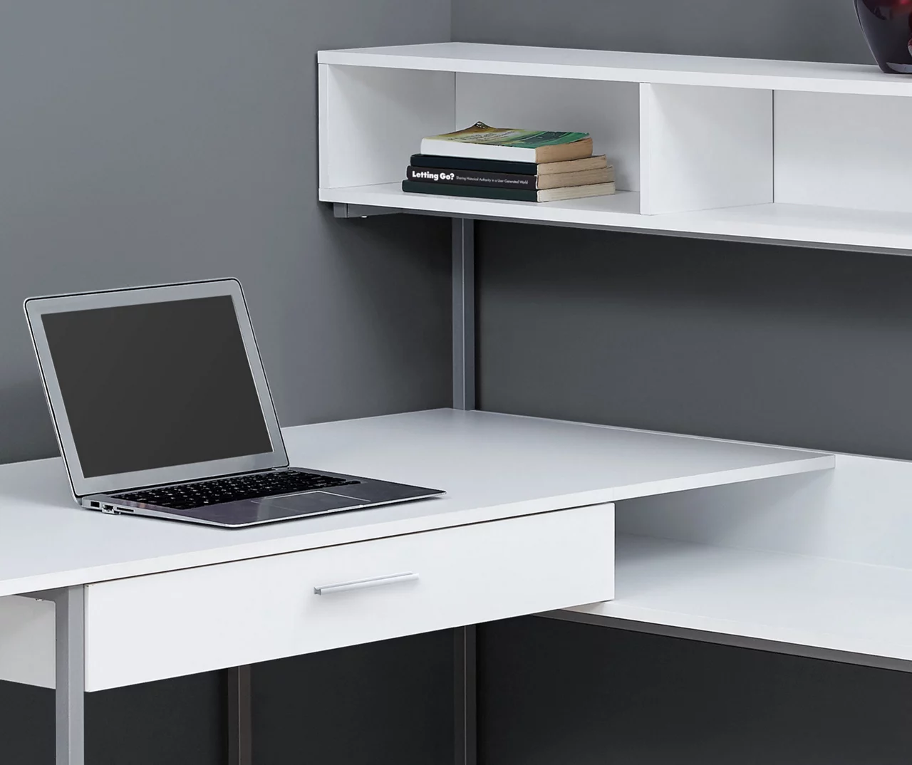 Monarch L-Shaped Corner Desk With Hutch 9 Monarch L-Shaped Corner Desk With Hutch - Image 9