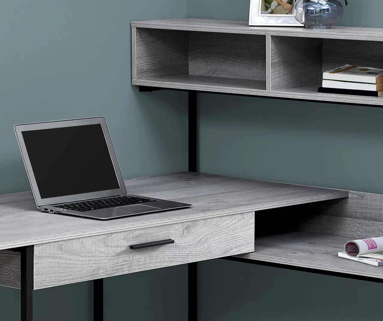 Monarch L-Shaped Corner Desk With Hutch 5 Monarch L-Shaped Corner Desk With Hutch - Image 5