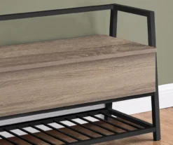 Dark Taupe Storage Bench 8 Dark Taupe Storage Bench -Home Furnishing Store 810512943 4