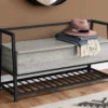 Gray Storage Bench