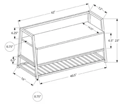 Gray Storage Bench -Home Furnishing Store 810512944 3