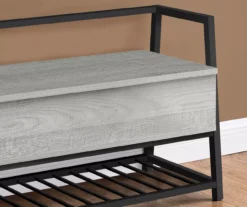Gray Storage Bench -Home Furnishing Store 810512944 4