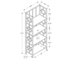 Espresso Square 4-Shelf Open Bookcase -Home Furnishing Store 810512950 3