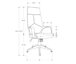Monarch Modern Executive Office Chair -Home Furnishing Store 810512971 11