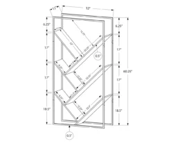 Dark Taupe 5-Shelf Slanted Bookcase -Home Furnishing Store 810512986 3