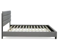 Gray Hudson King Upholstered Linen Fabric Bed -Home Furnishing Store 810513494 12