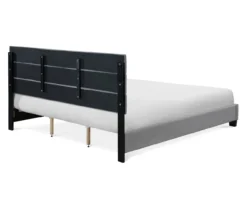 Gray Hudson King Upholstered Linen Fabric Bed -Home Furnishing Store 810513494 13