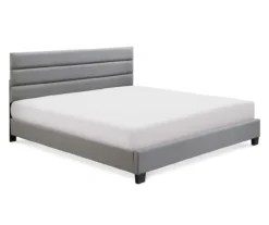 Gray Hudson King Upholstered Linen Fabric Bed -Home Furnishing Store 810513494 2