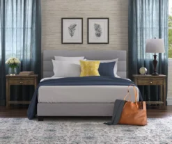 Gray Hudson King Upholstered Linen Fabric Bed -Home Furnishing Store 810513494 4