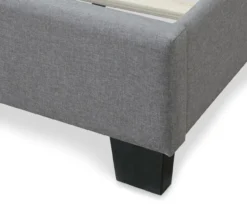 Gray Hudson King Upholstered Linen Fabric Bed -Home Furnishing Store 810513494 8