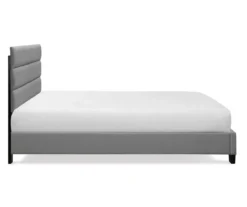 Gray Hudson Queen Upholstered Linen Fabric Bed -Home Furnishing Store 810513495 11