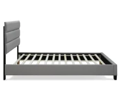 Gray Hudson Queen Upholstered Linen Fabric Bed -Home Furnishing Store 810513495 12